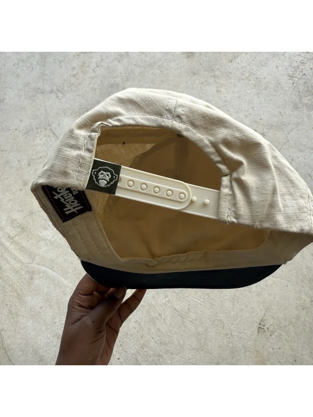 Howler Bros Hat Cap Snap Back Mens One Size Beige Texas Shaka Rope Graphic